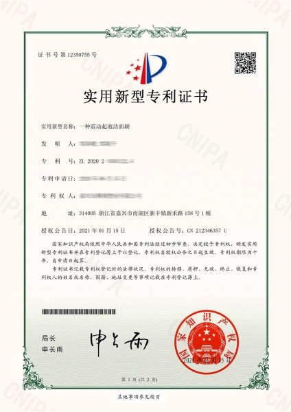 一種振動起泡潔面刷